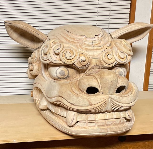 ガネーシャ様専用 獅子頭 新品 送料無料 獅子舞 昼神小獅子造形工房作 昼