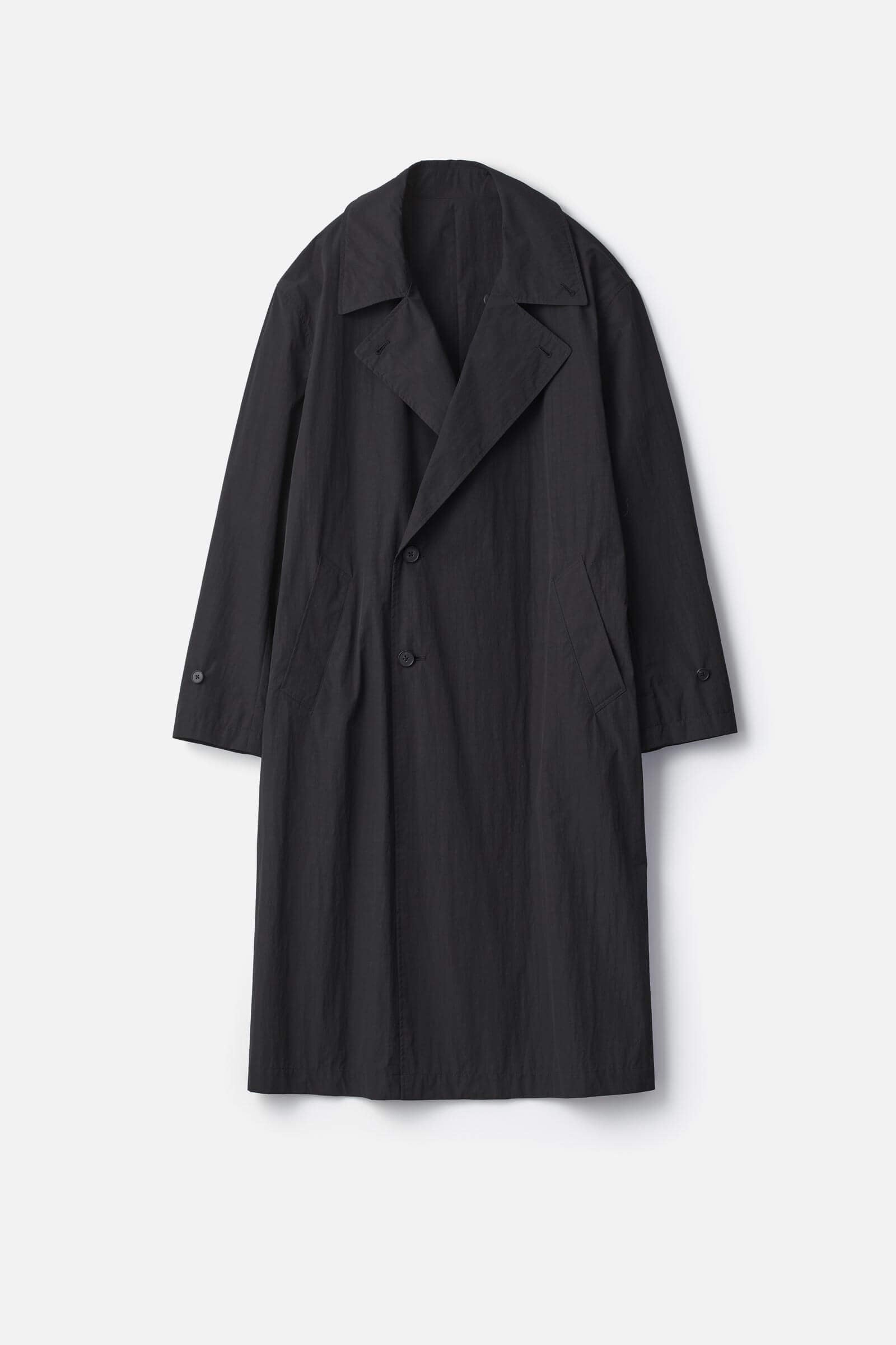 WINDPROOF NYLON DOUBLE BREASTED COAT – ssstein