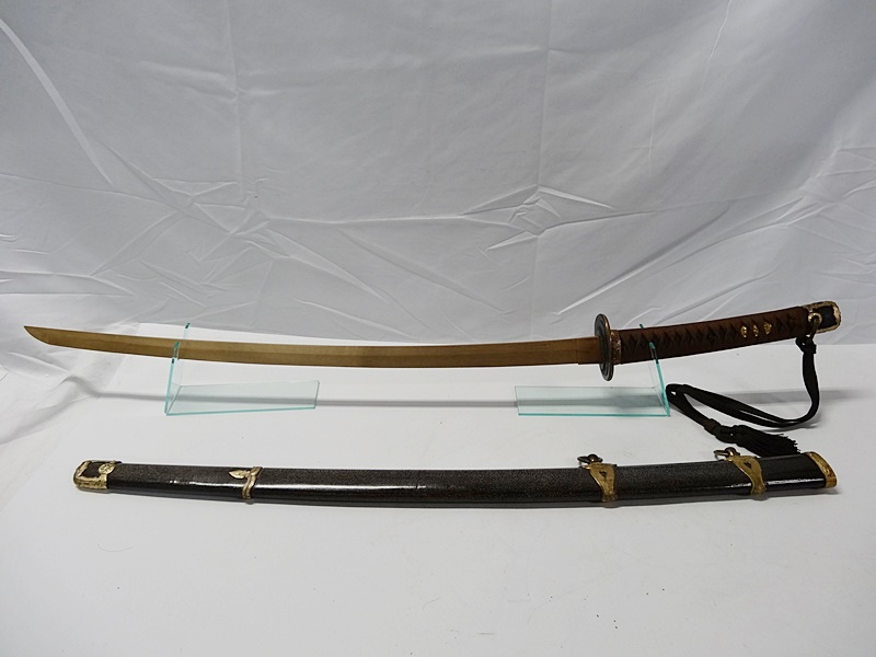 軍刀 旧日本軍 鮫皮鞘 柄 刀装具 竹光入り - エアガン買取スペースブキヤ