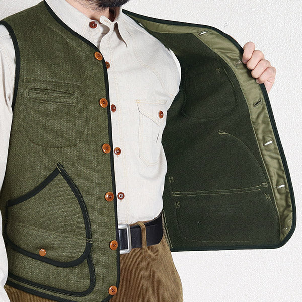 BRIDGEPORT / OUTDOOR STYLE HUNTING VEST / OLIVE GRAIN — SPEEDWAY