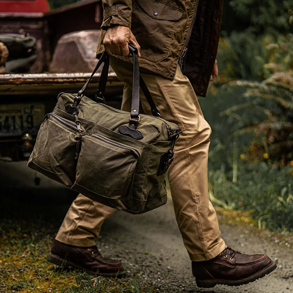 48-HOUR TIN CLOTH DUFFLE BAG / OTTER GREEN — SPEEDWAY