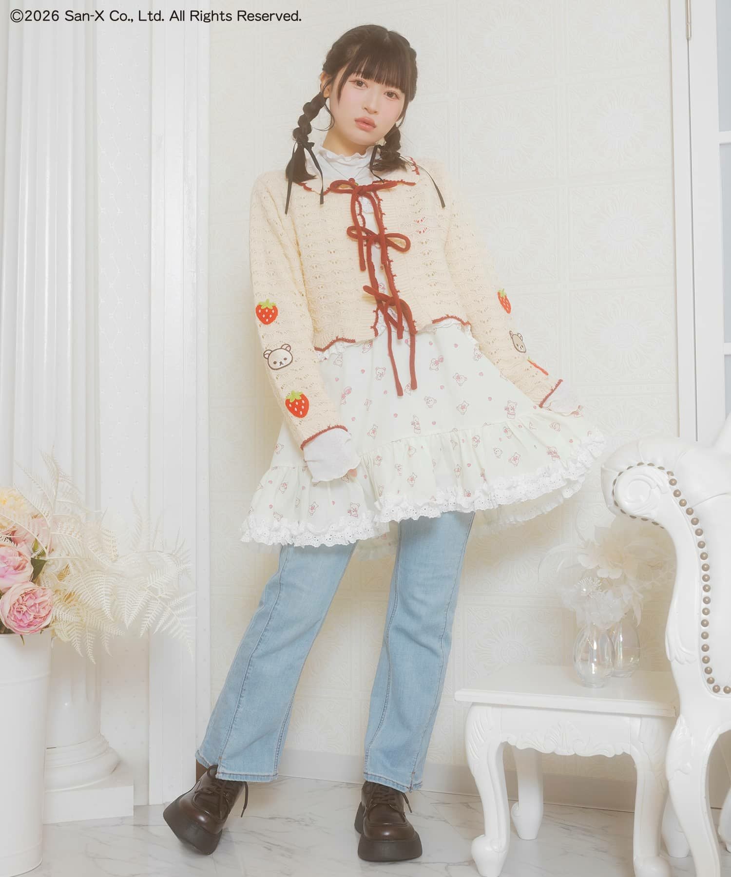 予約】『コリラックマ×SPINNS』 ドッキングフリルワンピ《4月中旬以降