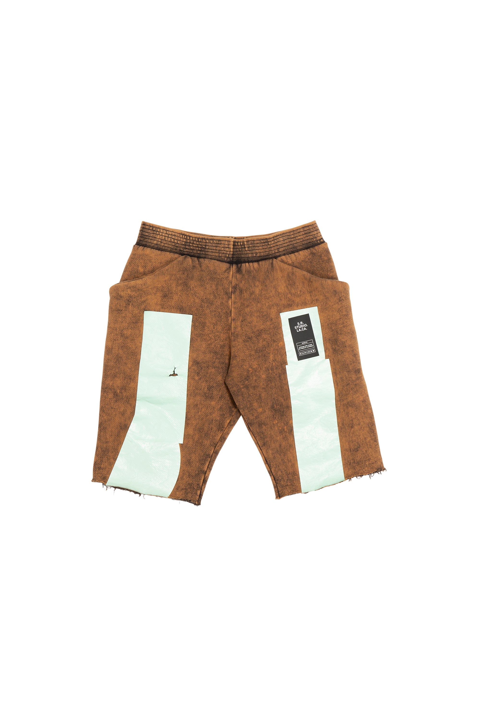 AP ELASTIC WAIST SHORT WITH MINT SHAPES AND IO WASH – S.R. STUDIO