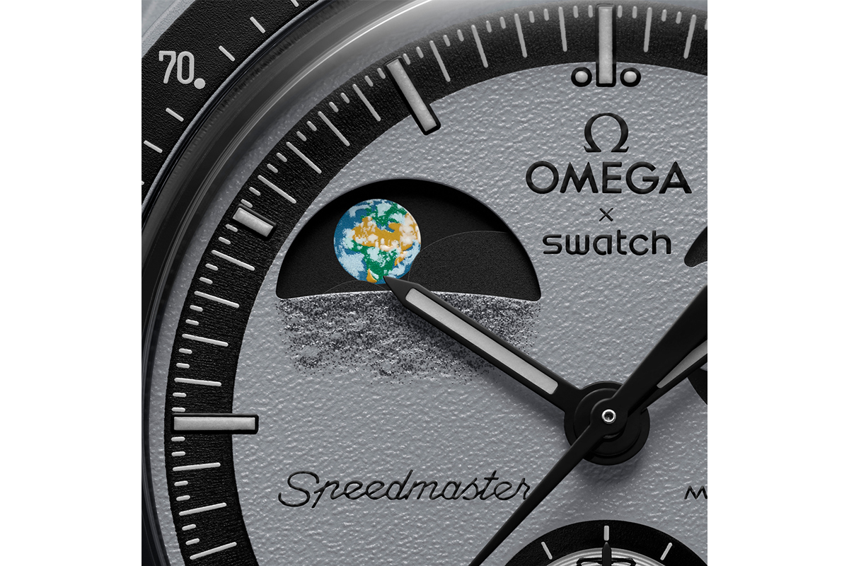 Bioceramic MOONSWATCH MISSION TO EARTHPHASE は、月から見た地球の