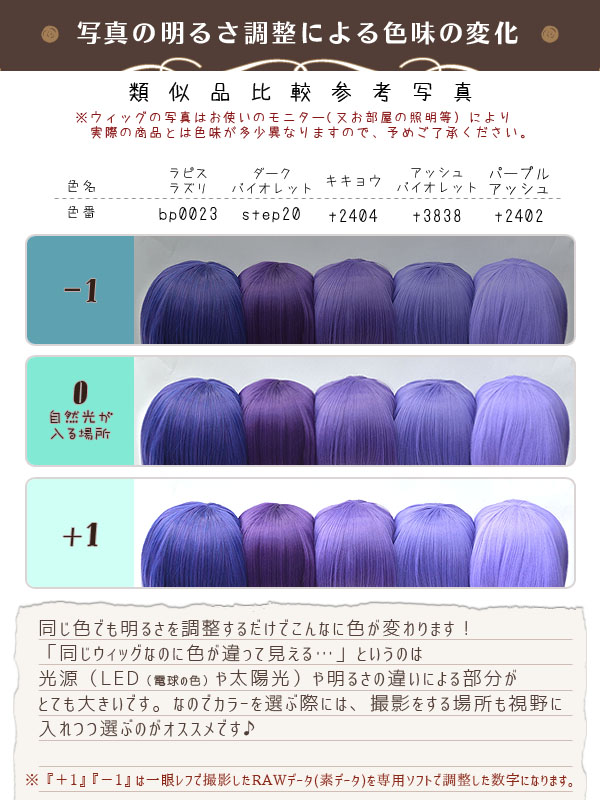 アッシュバイオレット】ミディアム【コスプレウィッグ】【高温耐熱!!高