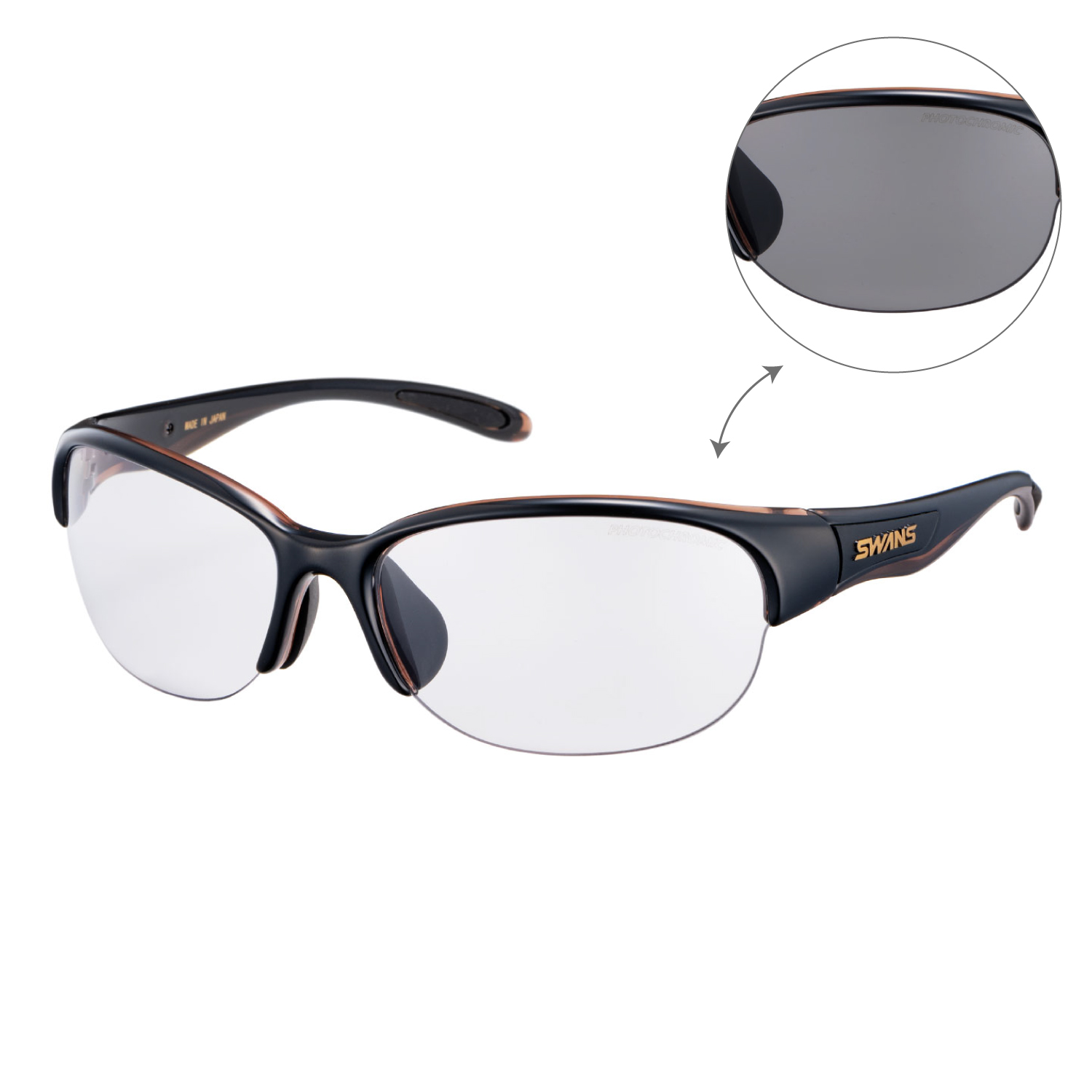 スポーツサングラス ブラウンレンズ SWANS LUNA