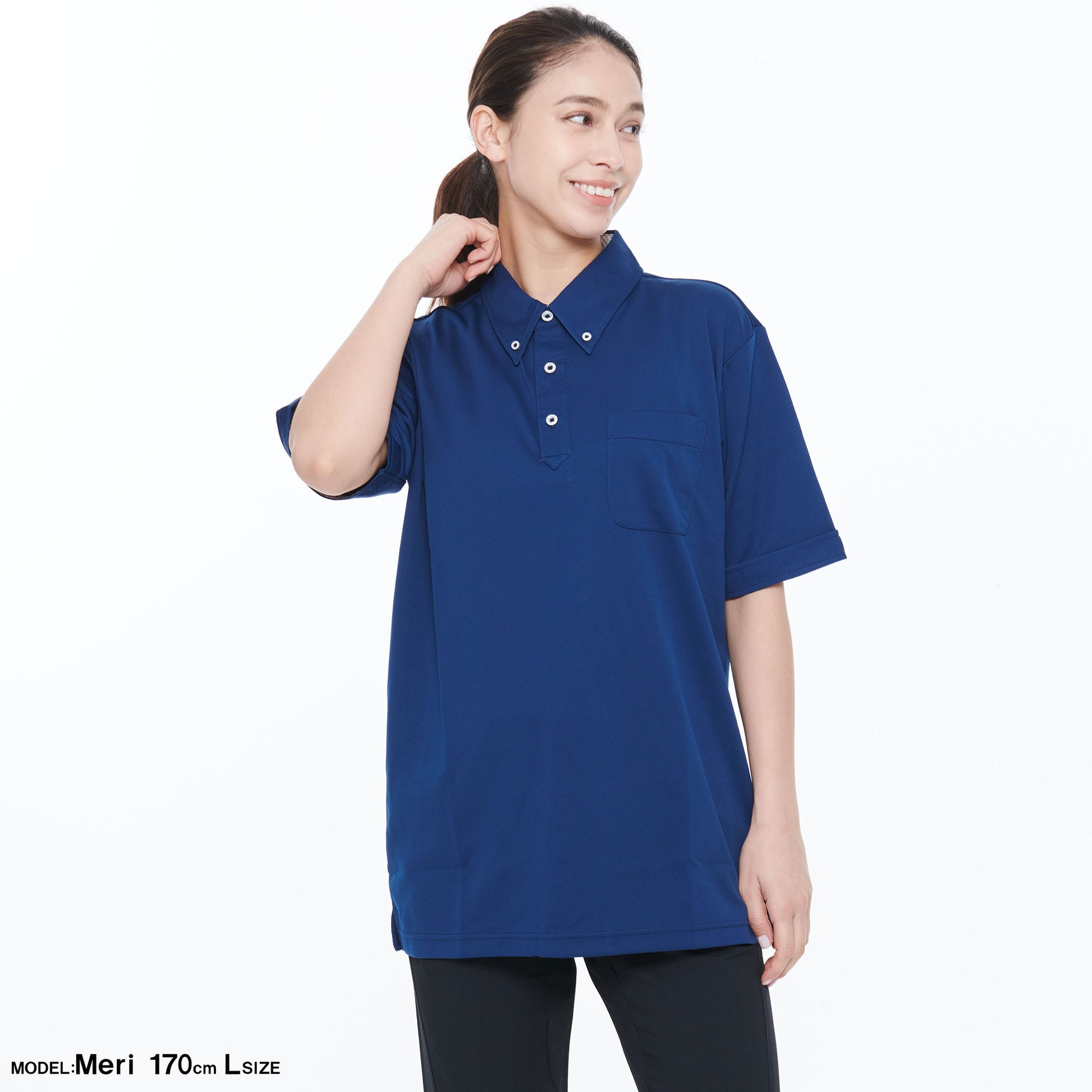 汗ジミ防止半袖ポロシャツ】 サービス向けユニフォーム 汗を素早く吸収