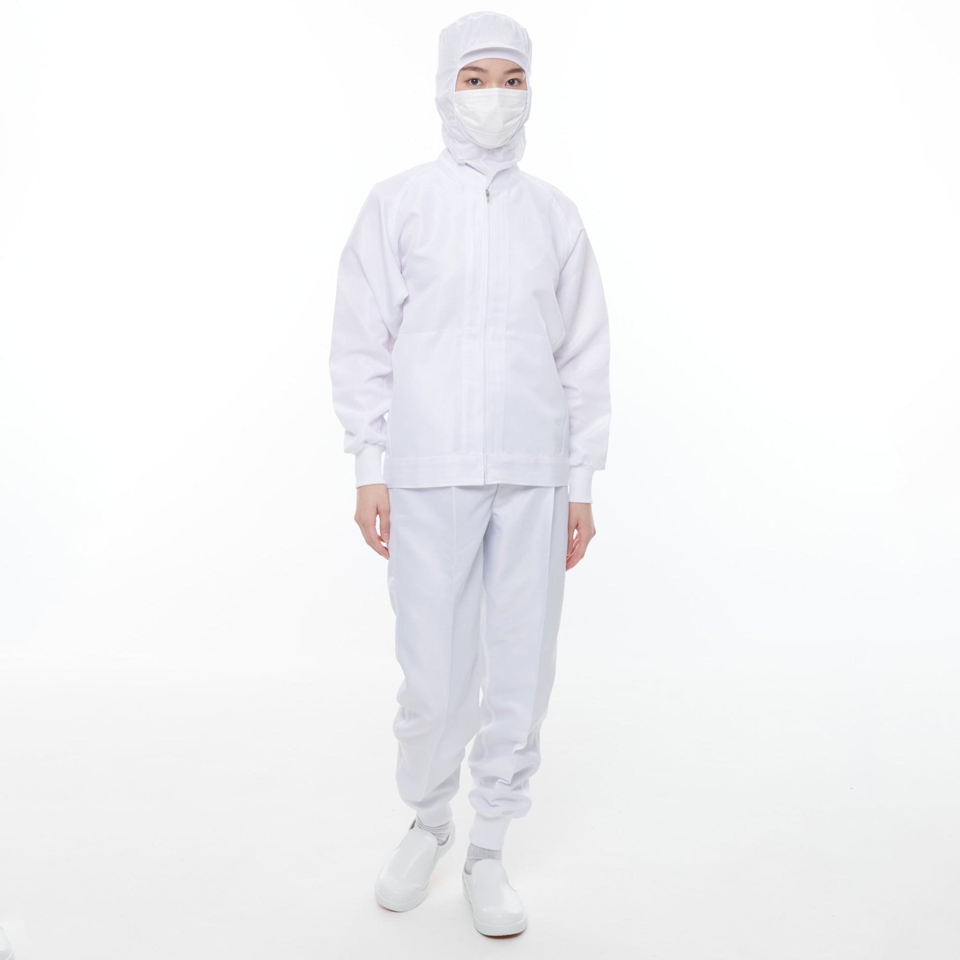 サンエス 食品工場用白衣 フードマイスター 総ゴム仕様 毛髪混入防止