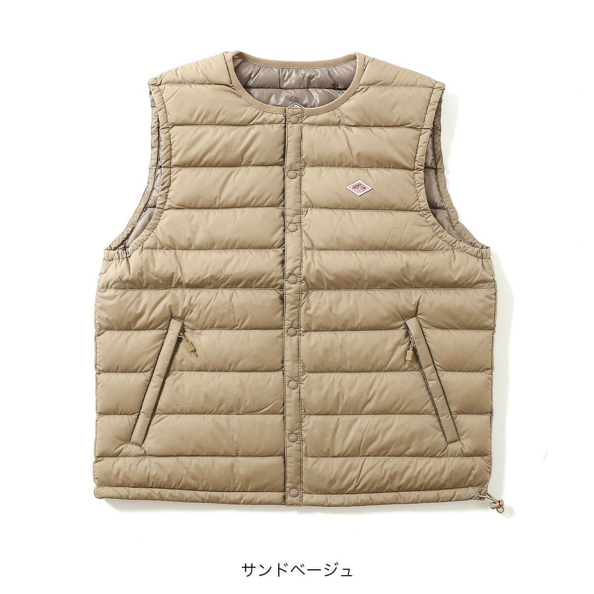 DANTON ダントン インナーダウンクルーネックベスト ナイロンタフタ