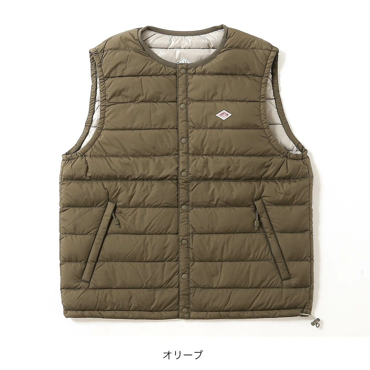 DANTON ダントン インナーダウンクルーネックベスト ナイロンタフタ
