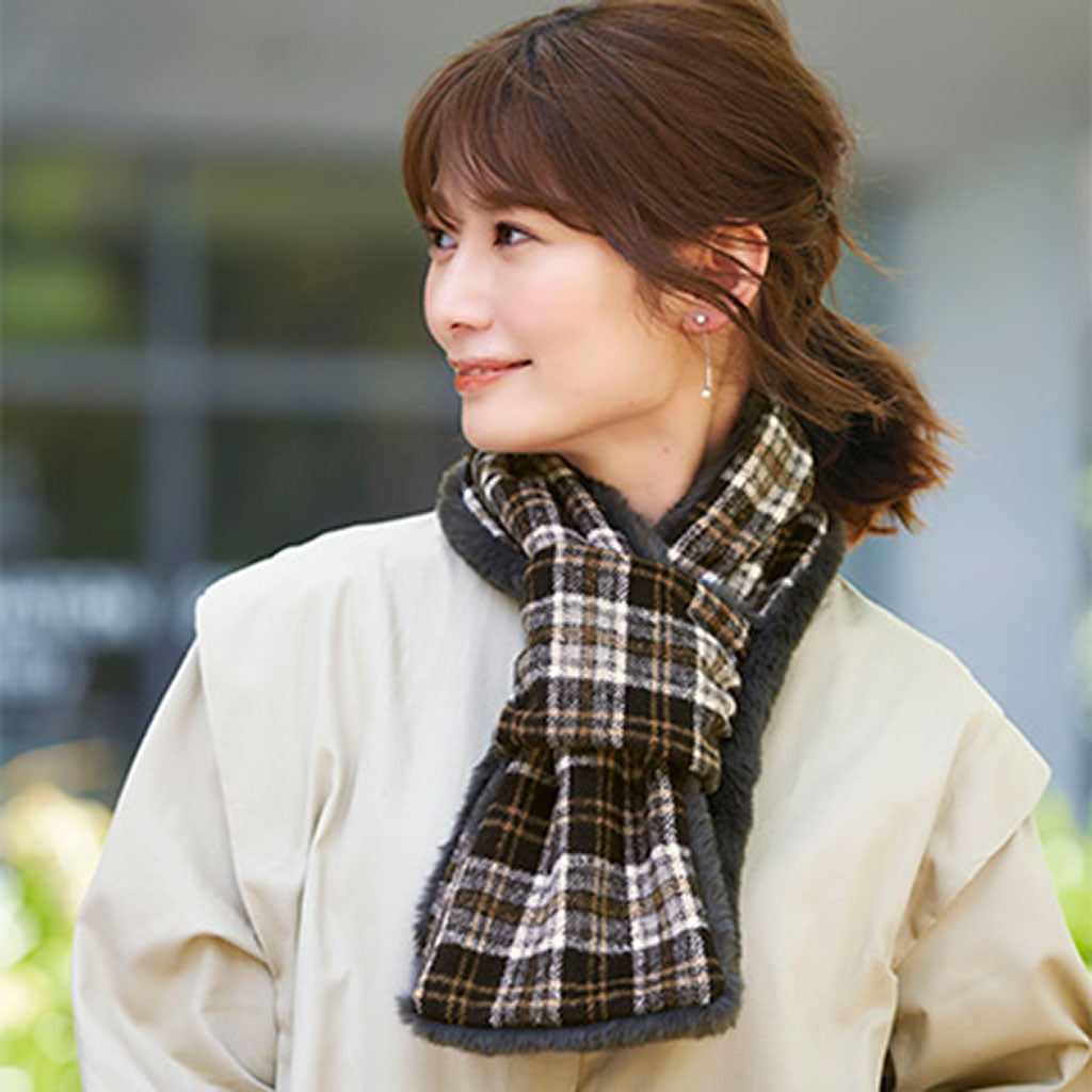 ブラック／キュッと通すだけ2WAYリバーシブルマフラー – SUNHOSEKI