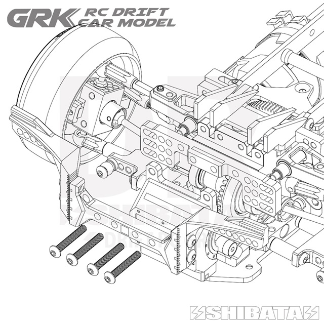 GRKハイトアジャストリアダンパーステー レッド [R31S335RD