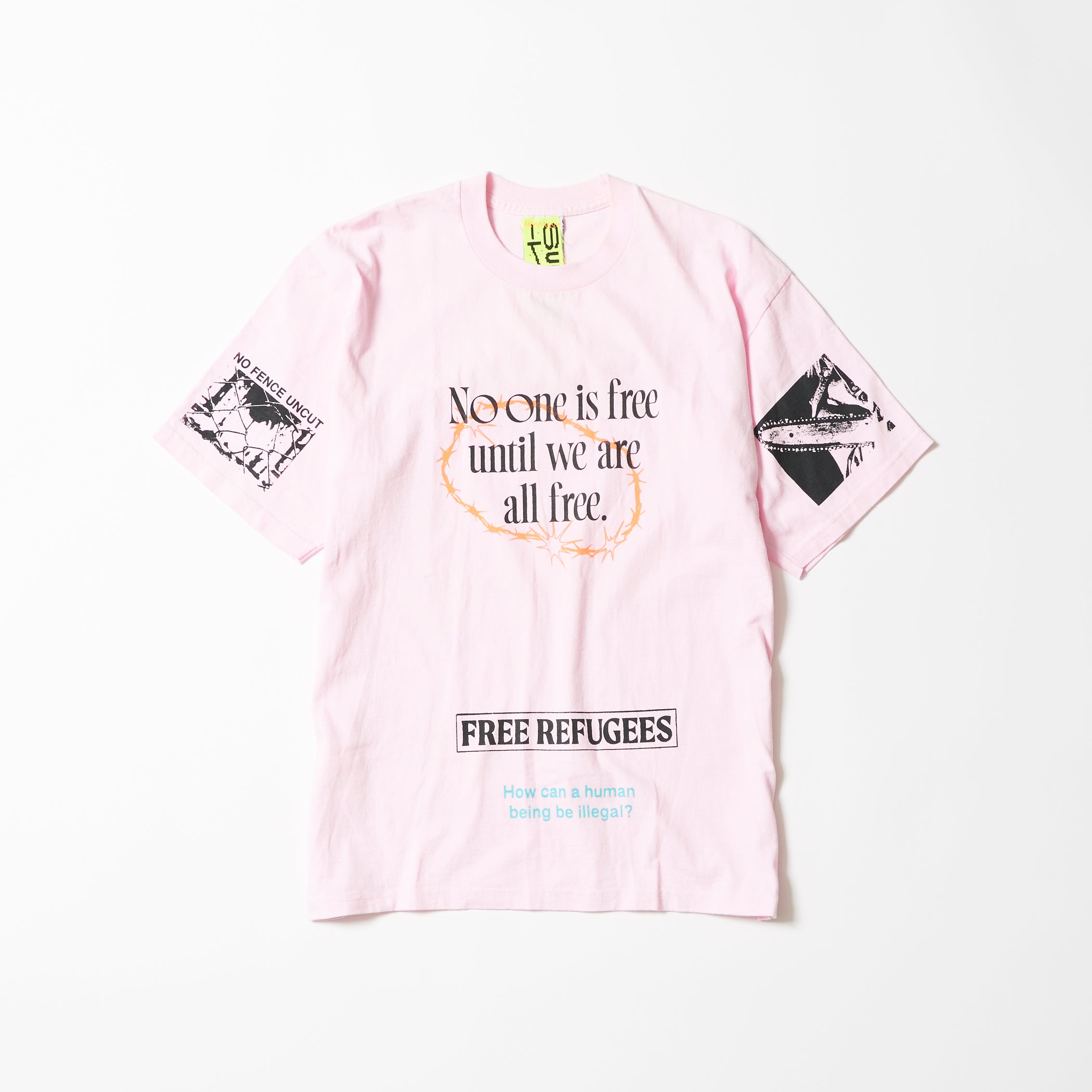 Tシャツ（ピンク）｜ No one is free until we are all free – SUPER