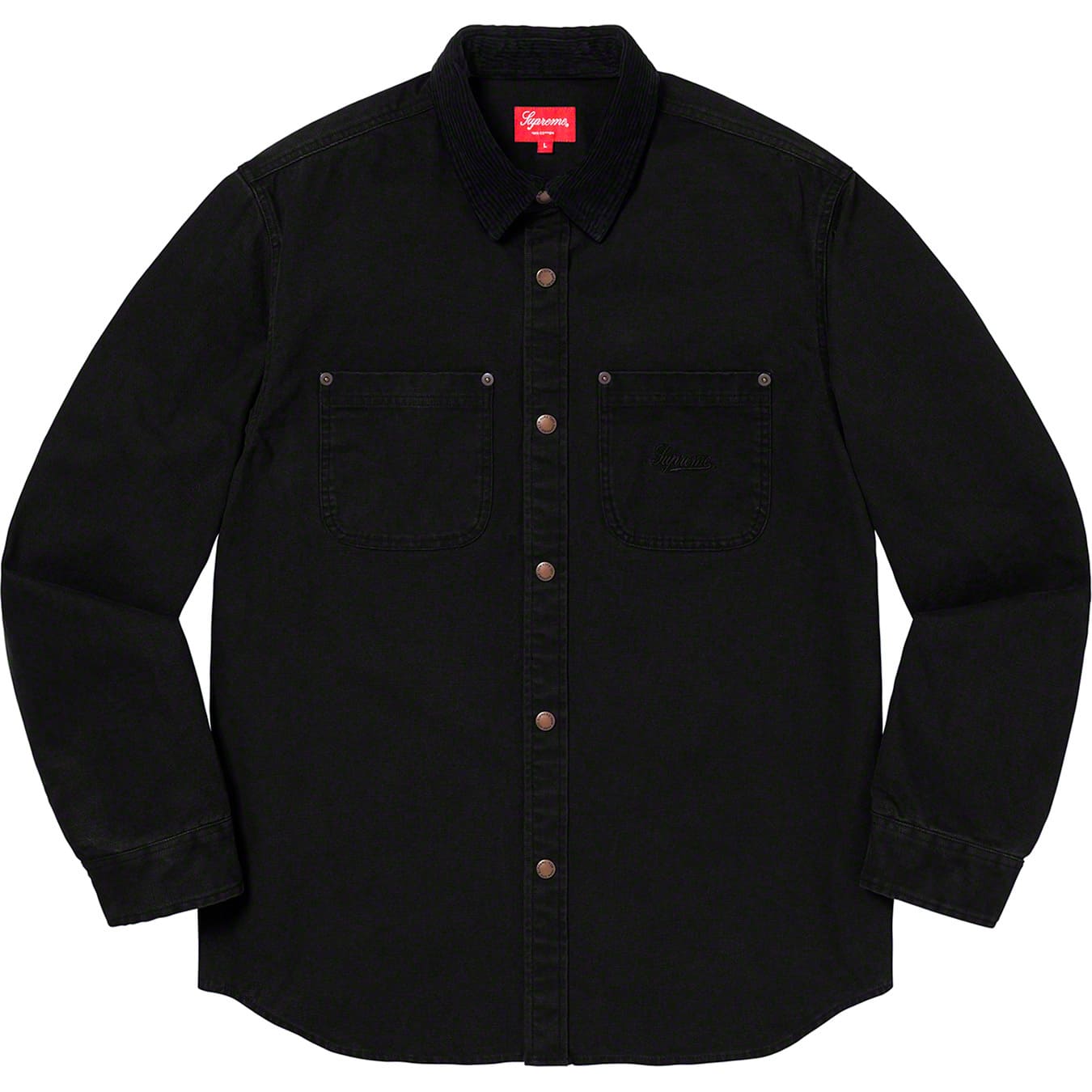 Script Canvas Snap Shirt | Supreme 19fw
