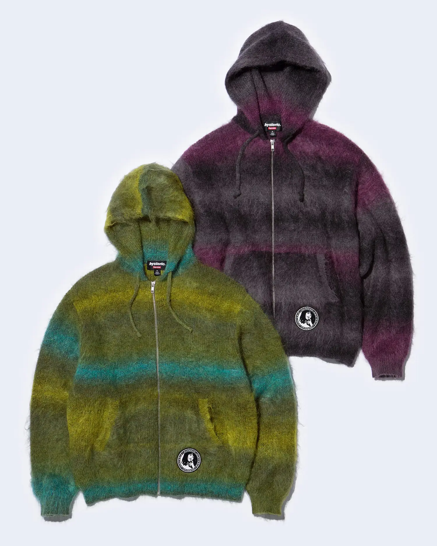 Supreme®/HYSTERIC GLAMOUR Mohair Zip Up Hooded Sweater | Supreme 24fw