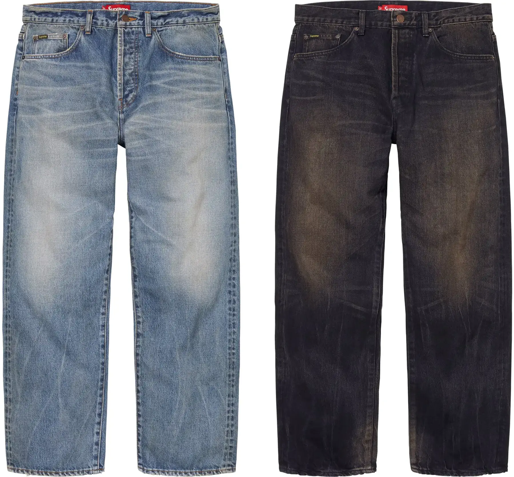 Distressed Loose Fit Selvedge Jean | Supreme 24fw