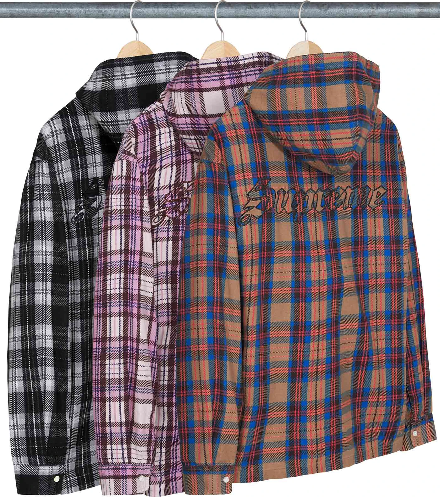 Printed Hooded Flannel Shirt | Supreme 24ss