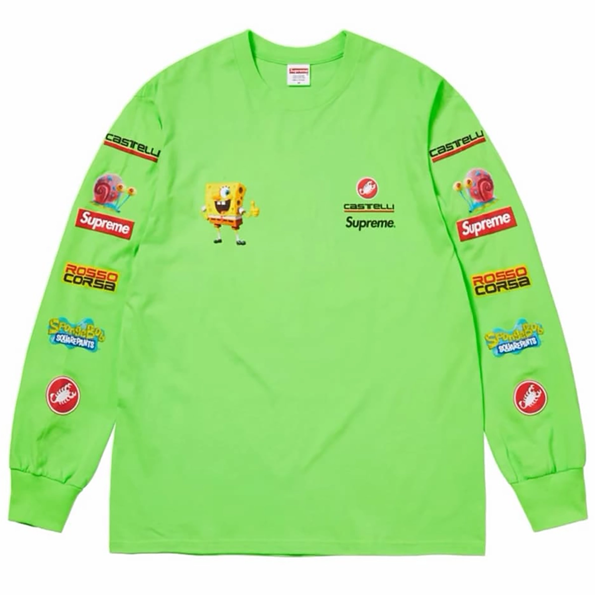 Supreme®/SpongeBob SquarePants/Castelli® Racing L/S Tee | Supreme 25ss