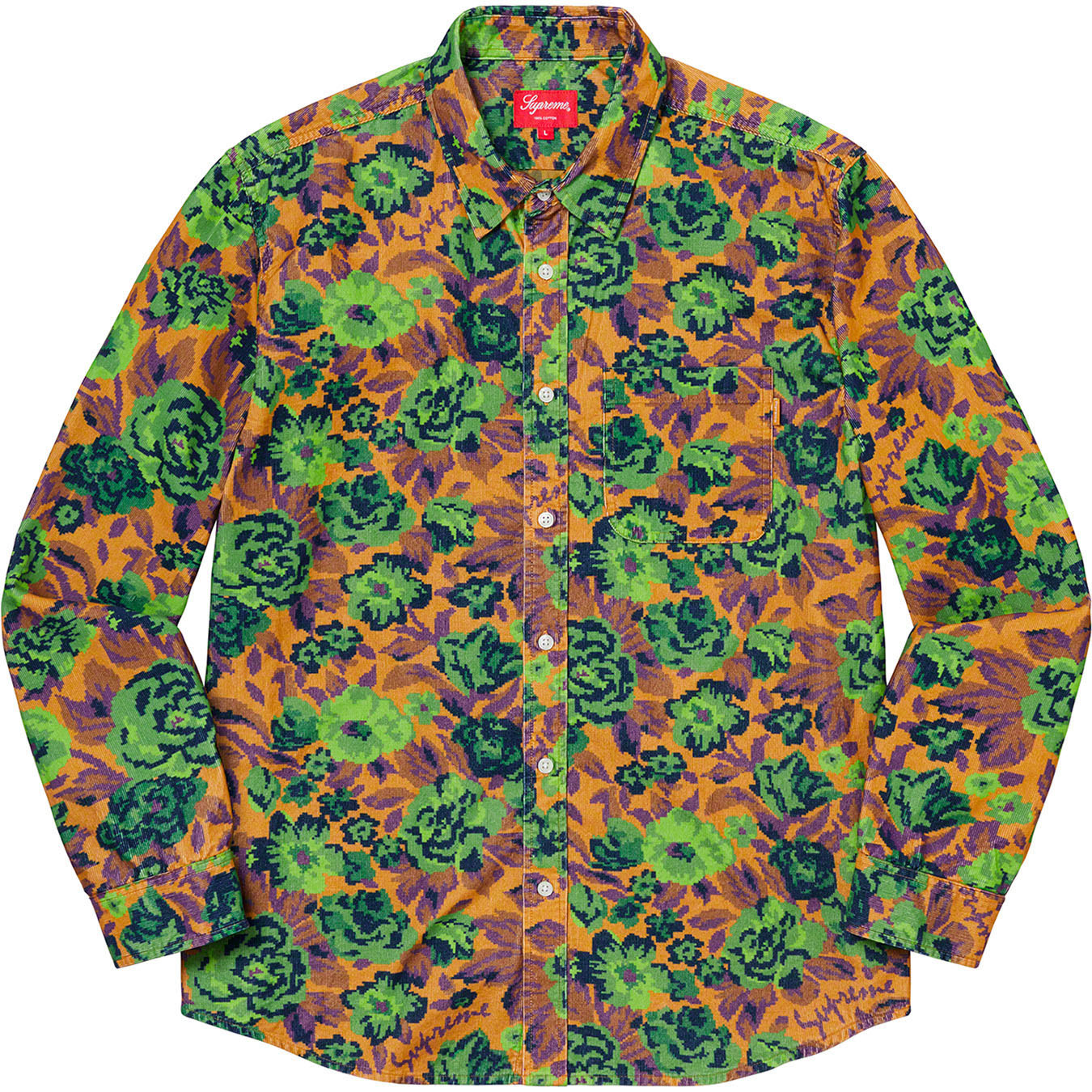 Digi Floral Corduroy Shirt | Supreme 20fw