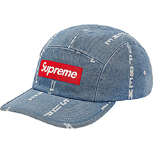 Logo Stripe Jacquard Denim Camp Cap | Supreme 20fw