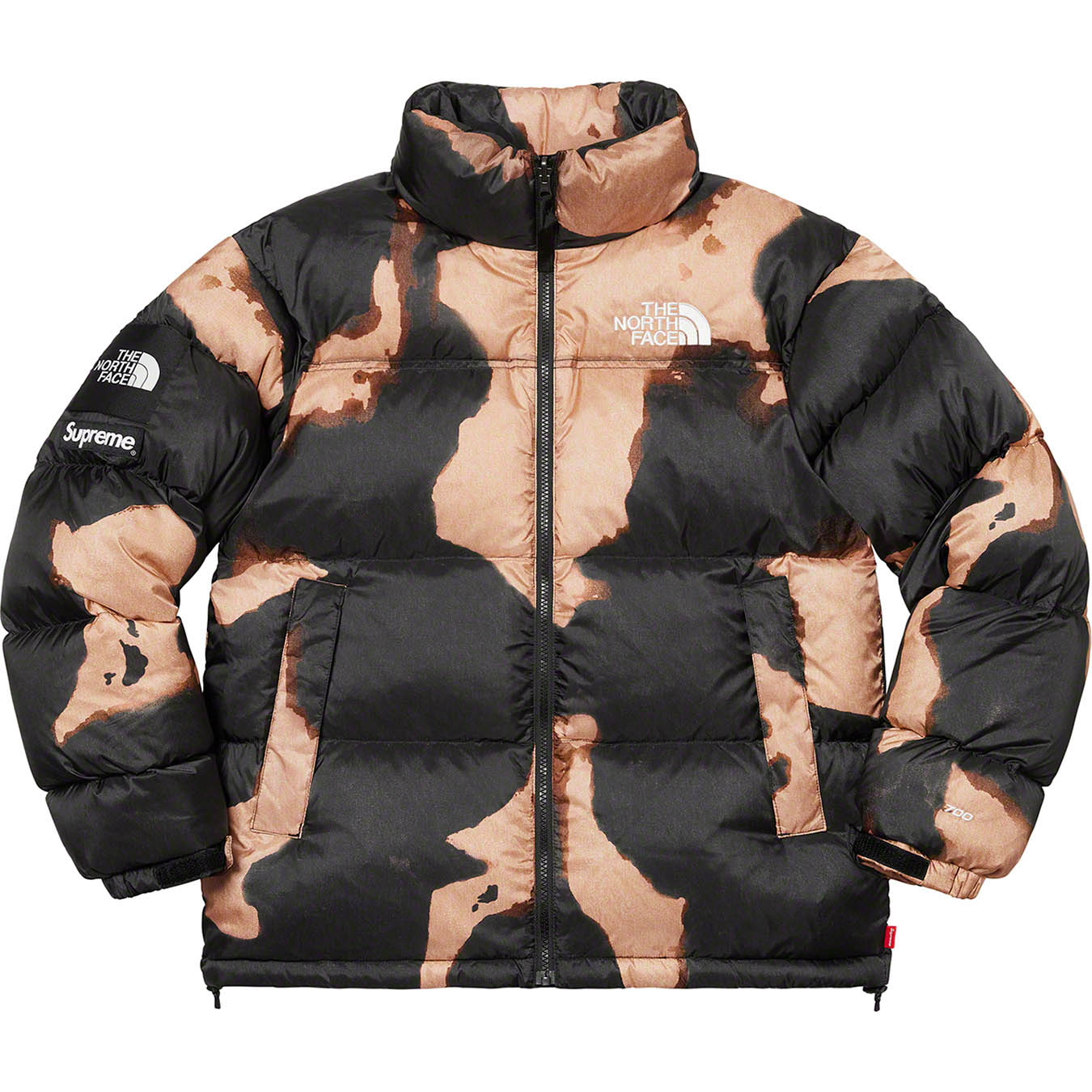 Supreme®/The North Face® Bleached Denim Print Nuptse Jacket