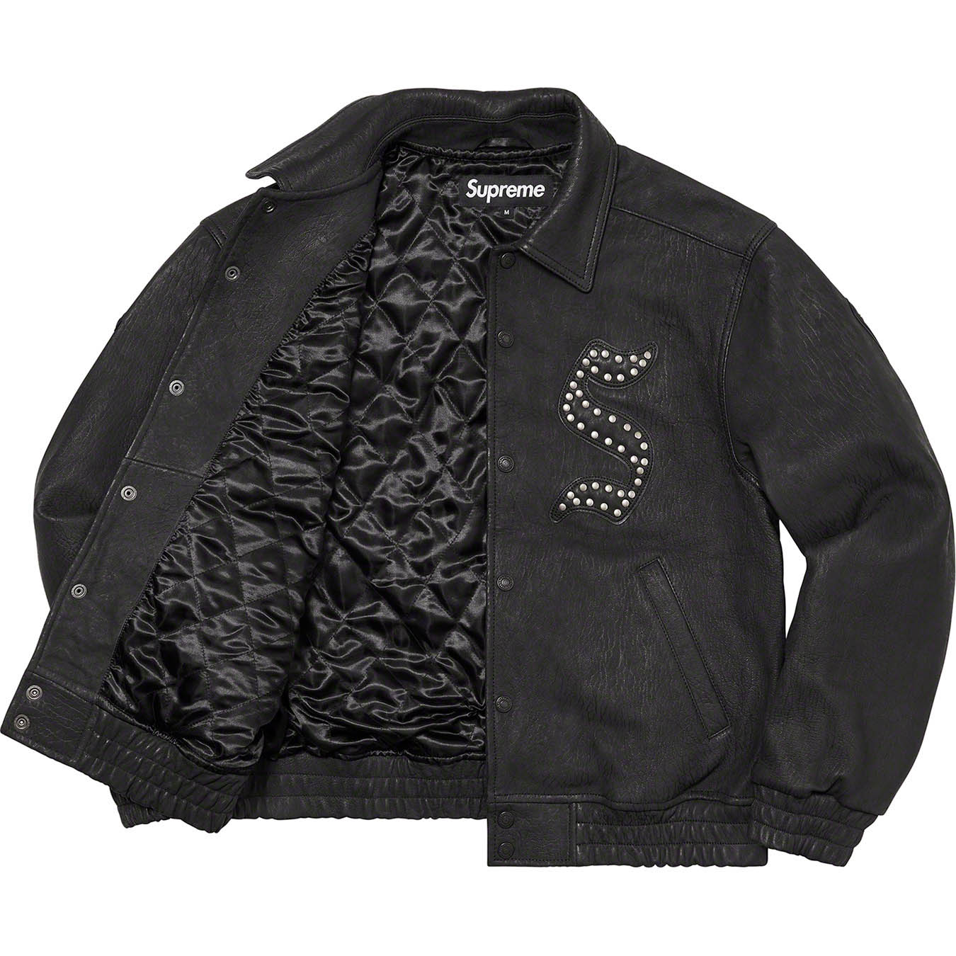 Pebbled Leather Varsity Jacket | Supreme 21fw