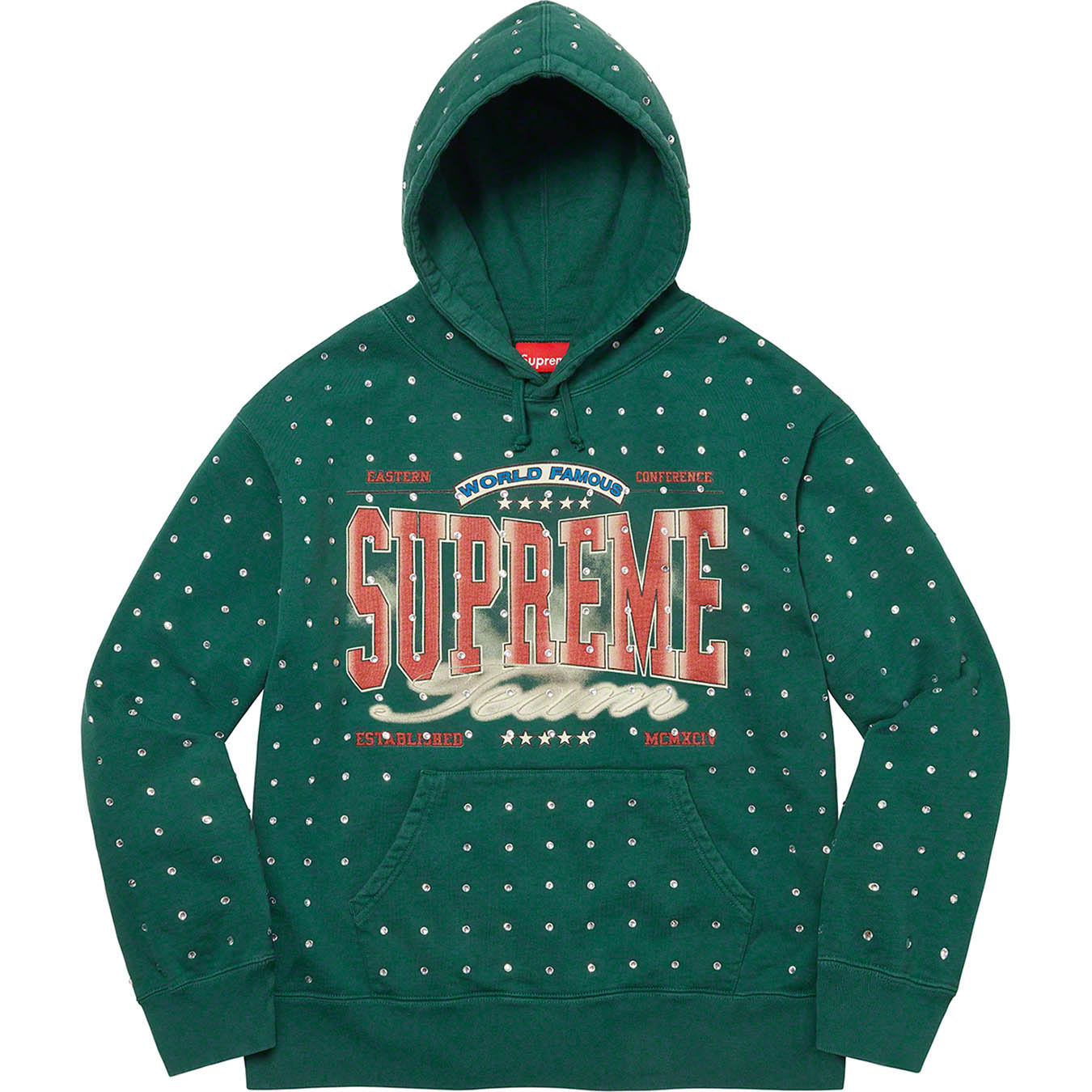 Rhinestone Hooded Sweatshirt | Supreme 21fw