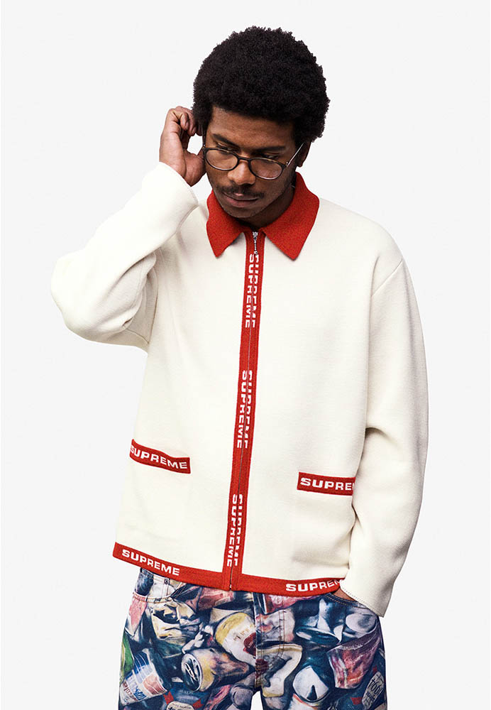 Logo Trim Zip Up Cardigan | Supreme 21ss