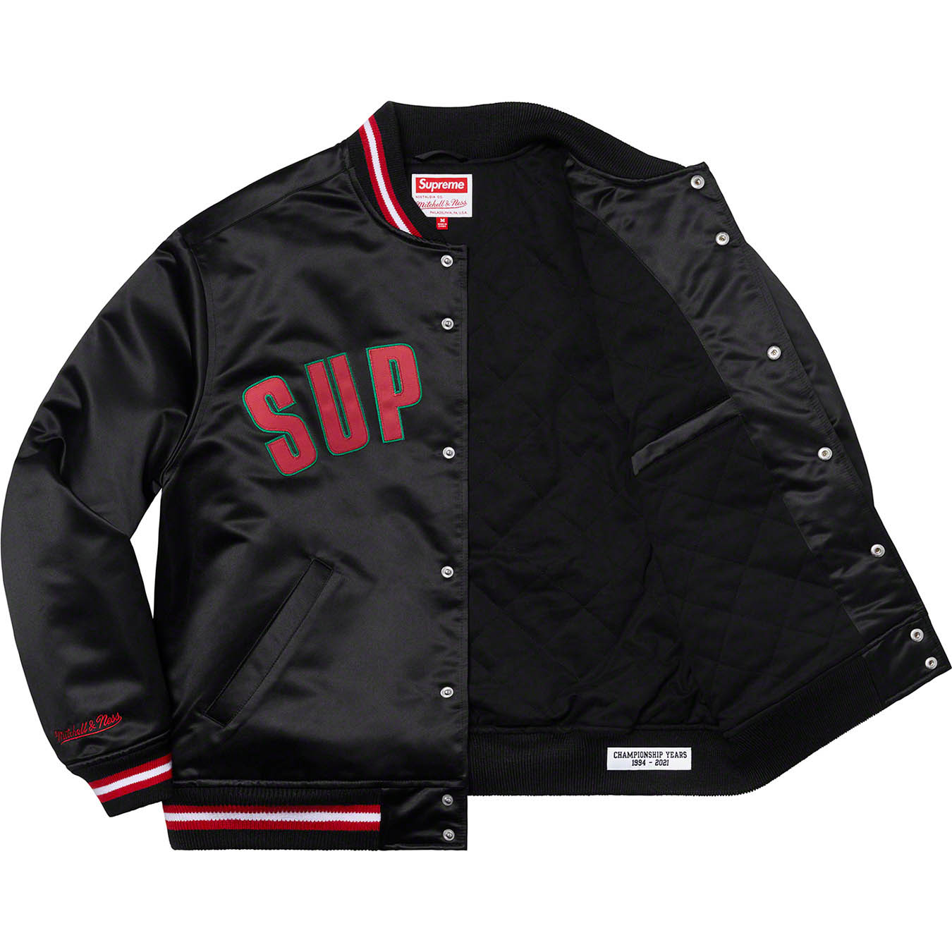 Supreme®/Mitchell & Ness® Satin Varsity Jacket | Supreme 21ss