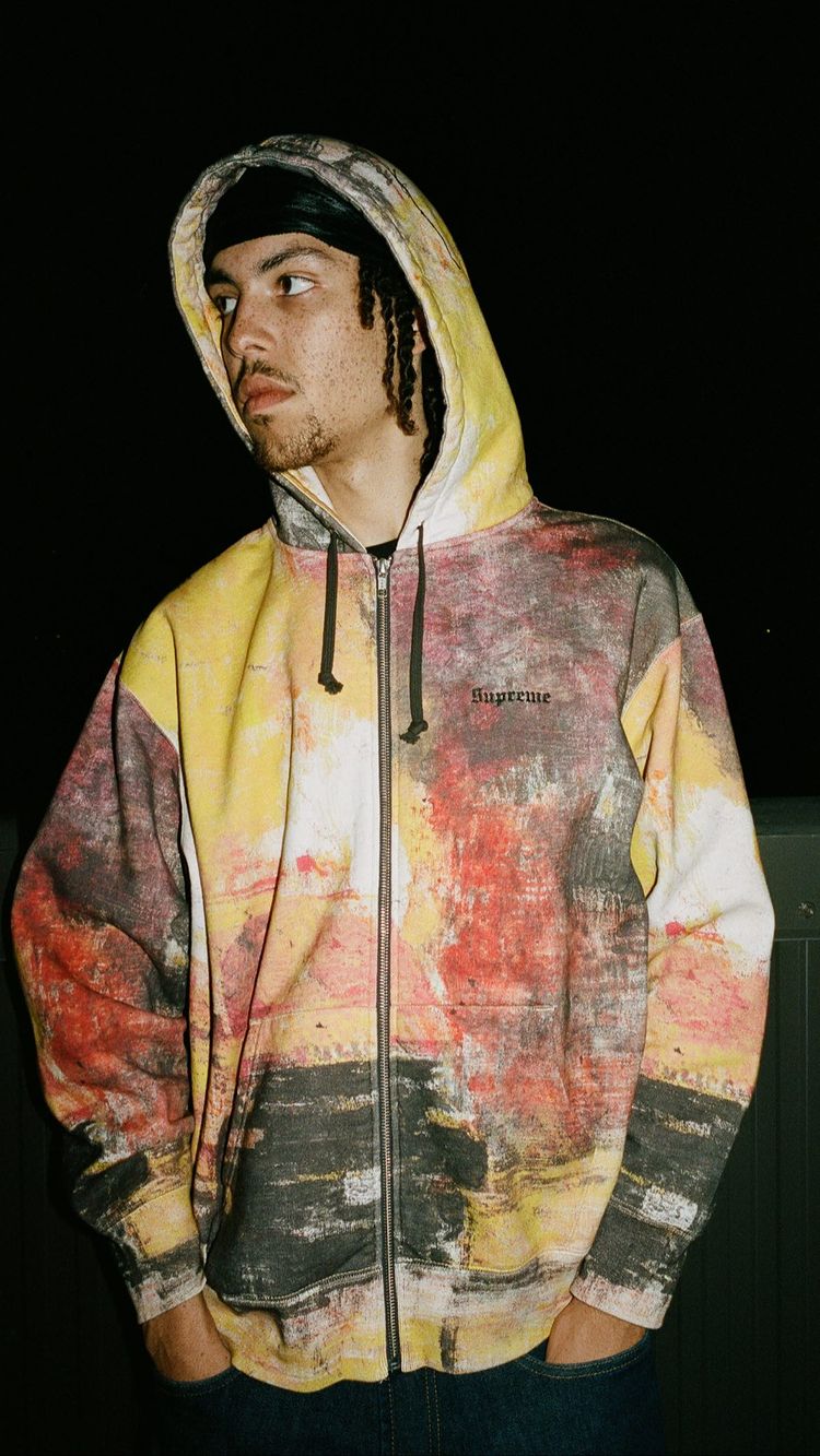 Fire Zip Up Hooded Sweatshirt | Supreme 22fw