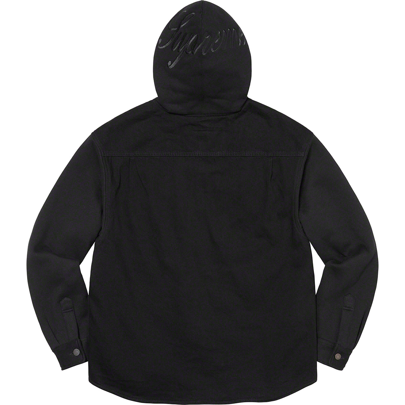 Fleece Hooded Denim Shirt | Supreme 22fw