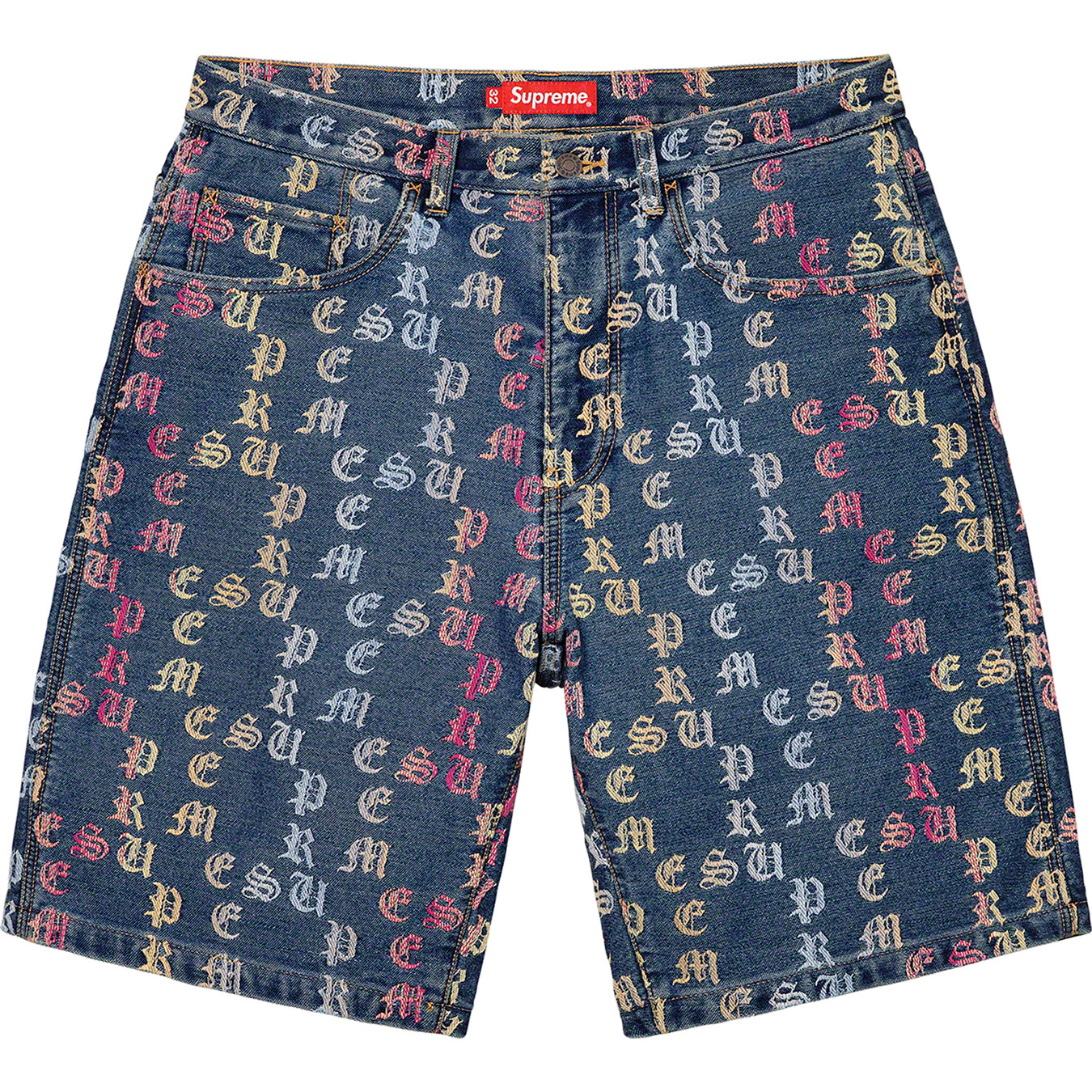 Gradient Jacquard Denim Short | Supreme 22ss