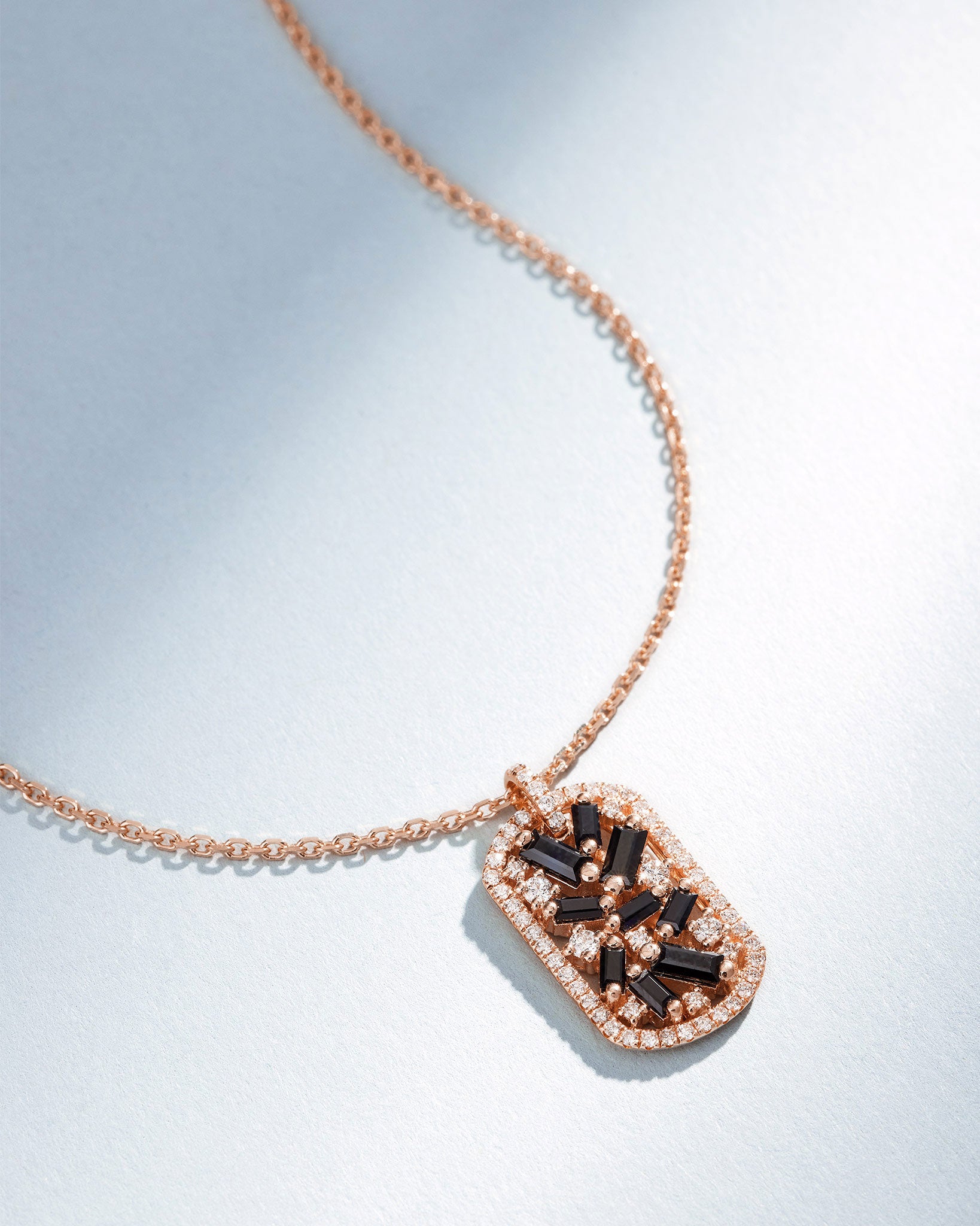 Frenzy Black Sapphire Medium Dog Tag Pendant | Suzanne Kalan®