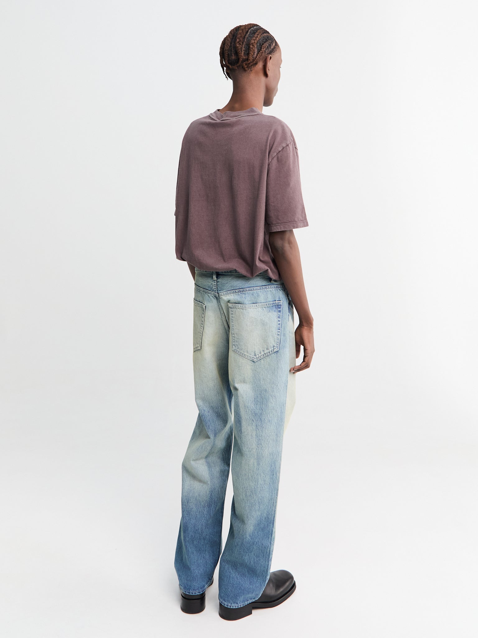 Auralee - Selvedge Faded Heavy Denim Wide Pants in Faded Indigo – Stoy