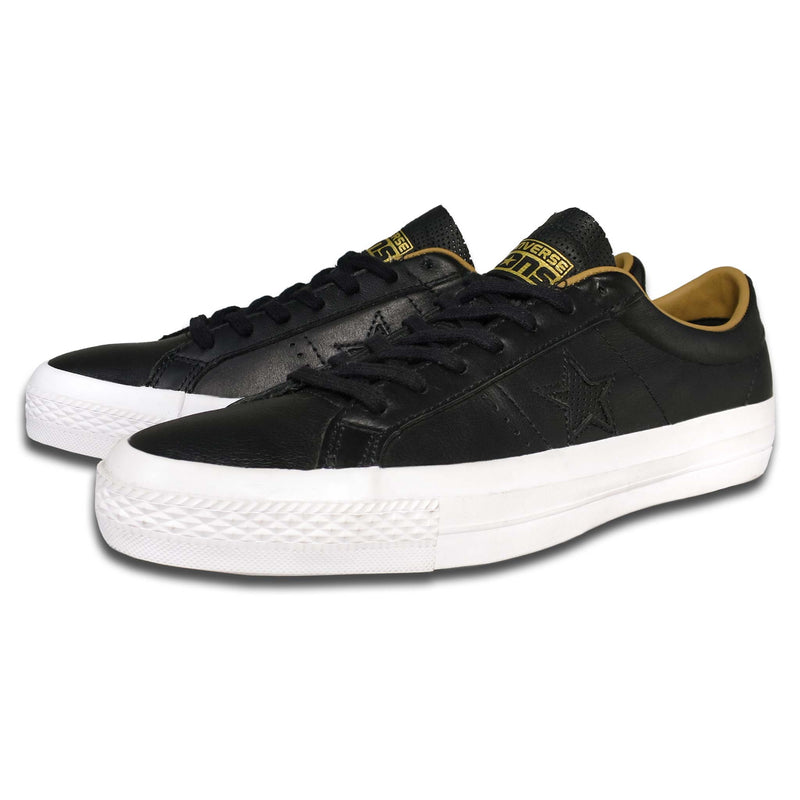 CONVERSE ONE STAR LEATHER OX BLACK / SAND CONS 【 コンバース ワン