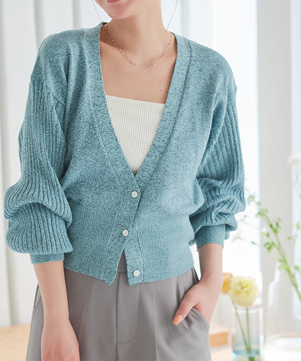 Vネックニットカーディガン [C5981] - レディースファッション通販