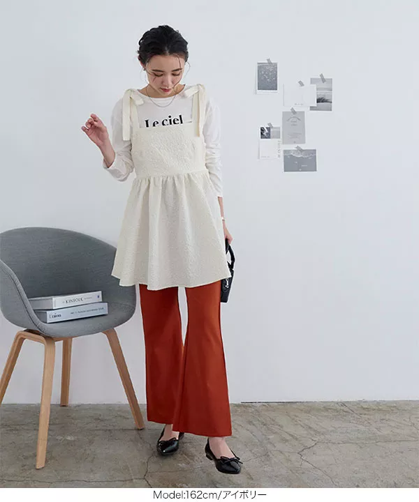 ぽこぽこショルダーリボンキャミブラウス [C6634] - レディース