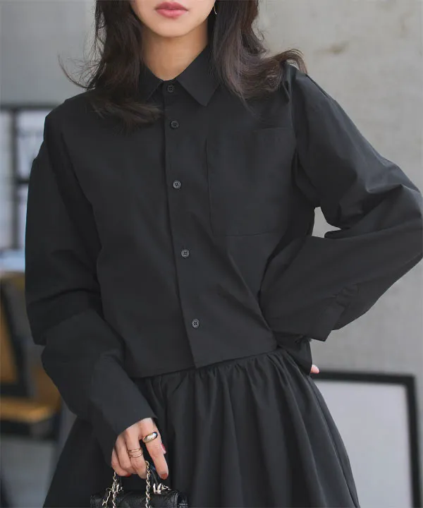 クロップドシャツ [C7602] - レディースファッション通販 神戸レタス