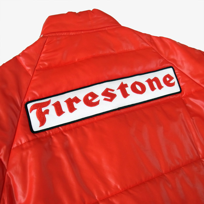 Firestone 赤 中綿レーシングジャケット Firestone 赤 中綿レーシング