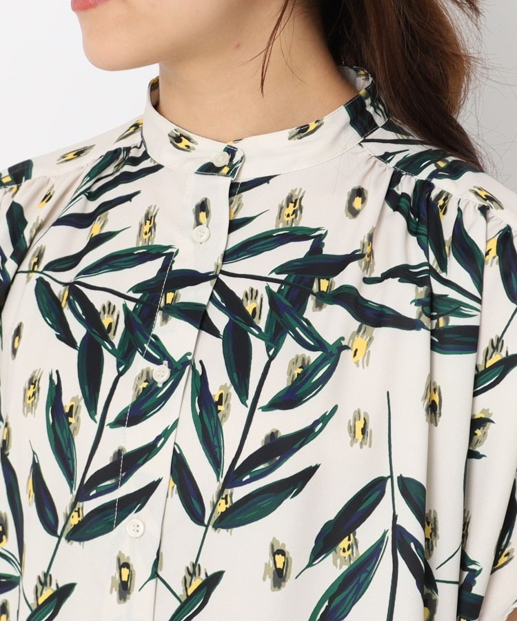 ボタニカルプリントギャザーブラウス（シャツ・ブラウス） | ZAMPA