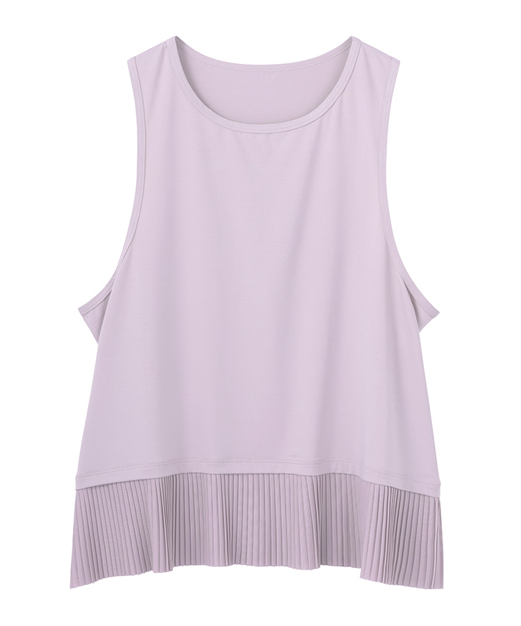 SUKALA】プリーツタンクトップ(S・Mサイズ オフホワイト・ライラック