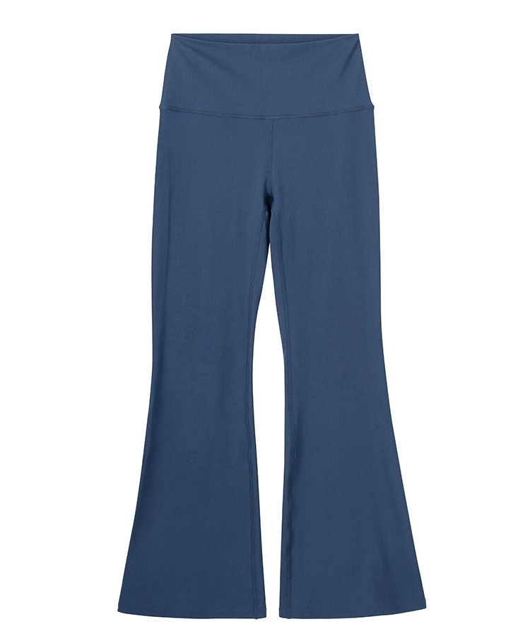 SUKALA】ベーシックリブフレアパンツ(XS・S・M・L・LLサイズ ブラック