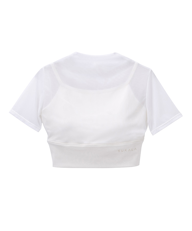SUKALA】シアーレイヤードキャミブラトップ(Lサイズ アイボリー