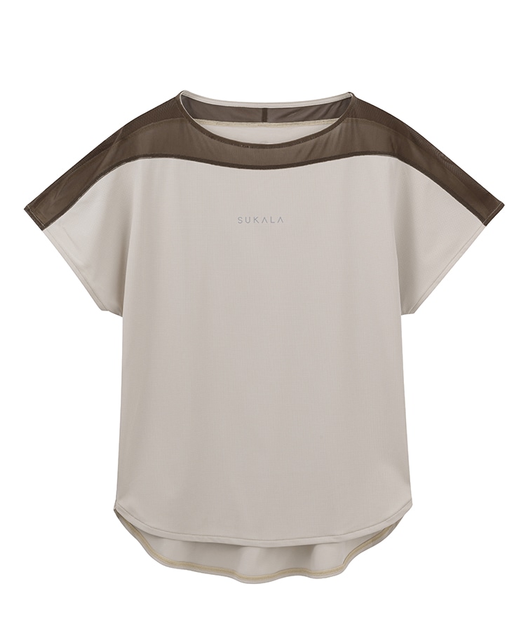 SUKALA】アクティブシアーカラーTee(M・Lサイズ ライトベージュ