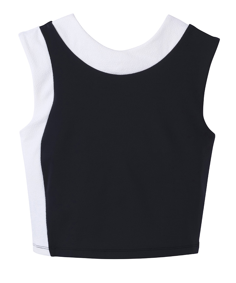 SUKALA】バイカラーショートタンクトップ(XS・S・M・Lサイズ ネイビー