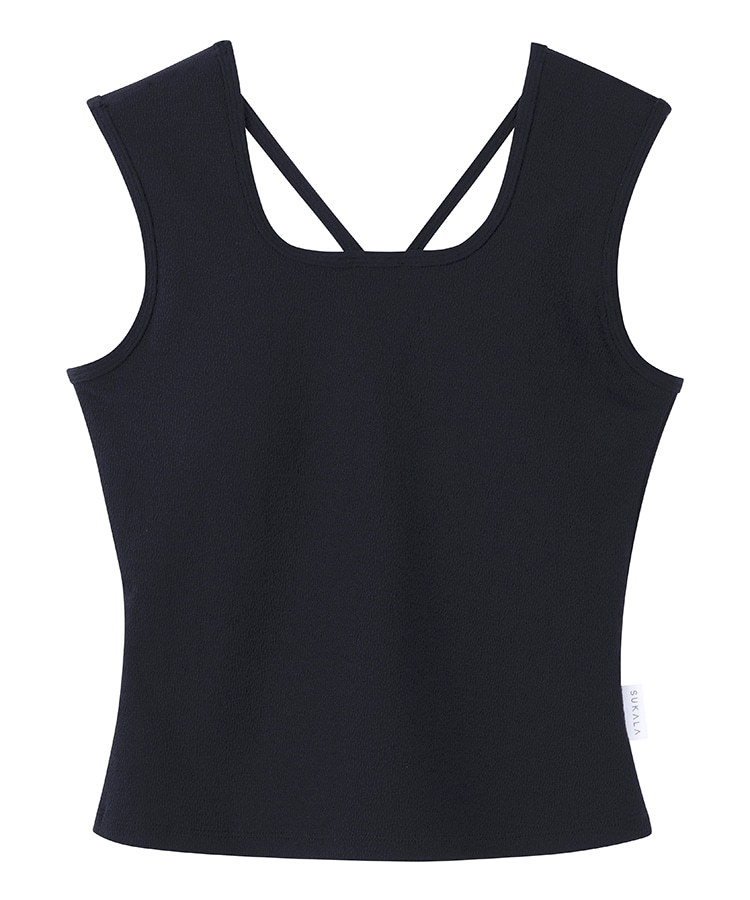 SUKALA】リブコンビショートタンクトップ ブラックXS SUKALA Lサイズ