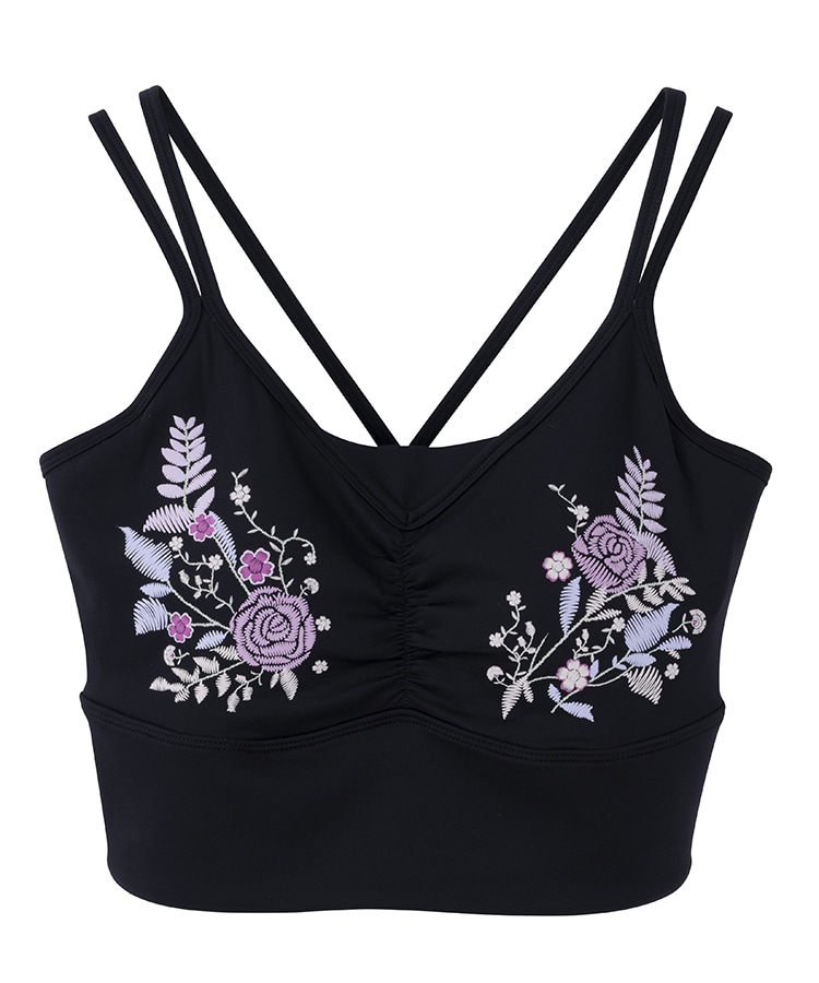 SUKALA】フラワーブーケブラトップ(Mサイズ ブラック・オフホワイト