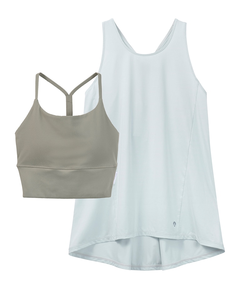 SUKALA】バックツイストセパレートタンクトップ(S・M・Lサイズ ペール