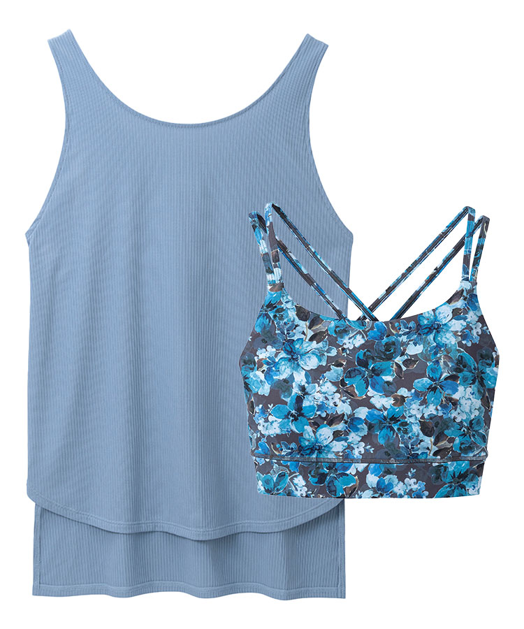 SUKALA】フルオブフラワーセパレートタンク(Sサイズ モーヴ・ローズ