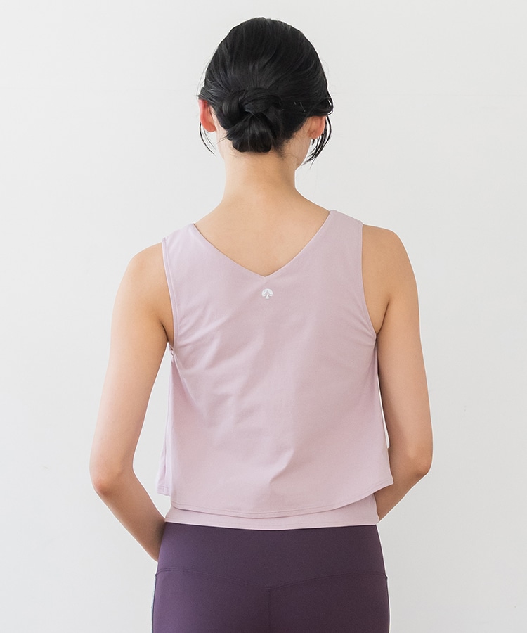 SUKALA】カップ付きフレアタンクトップ(XS・M・Lサイズ ライラック